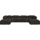 Meridian Ames Brown Boucle Fabric Modular Sectional IMAGE 4