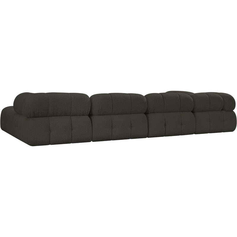 Meridian Ames Brown Boucle Fabric Modular Sectional IMAGE 6