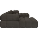 Meridian Ames Brown Boucle Fabric Modular Sectional IMAGE 7