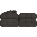 Meridian Ames Brown Boucle Fabric Modular Sectional IMAGE 7