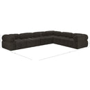 Meridian Ames Brown Boucle Fabric Modular Sectional IMAGE 15