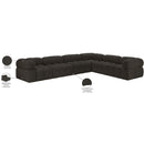 Meridian Ames Brown Boucle Fabric Modular Sectional IMAGE 16