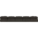 Meridian Ames Brown Boucle Fabric Modular Sectional IMAGE 3