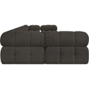 Meridian Ames Brown Boucle Fabric Modular Sectional IMAGE 7