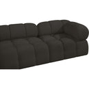Meridian Ames Brown Boucle Fabric Modular Sectional IMAGE 11