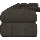 Meridian Ames Brown Boucle Fabric Modular Sectional IMAGE 7