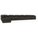 Meridian Ames Brown Boucle Fabric Modular Sectional IMAGE 13