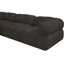 Meridian Ames Brown Boucle Fabric Modular Sectional IMAGE 10