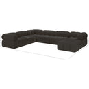 Meridian Ames Brown Boucle Fabric Modular Sectional IMAGE 17
