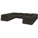 Meridian Ames Brown Boucle Fabric Modular Sectional IMAGE 16