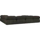 Meridian Ames Brown Boucle Fabric Modular Sectional IMAGE 6