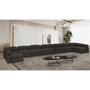 Meridian Ames Brown Boucle Fabric Modular Sectional IMAGE 2