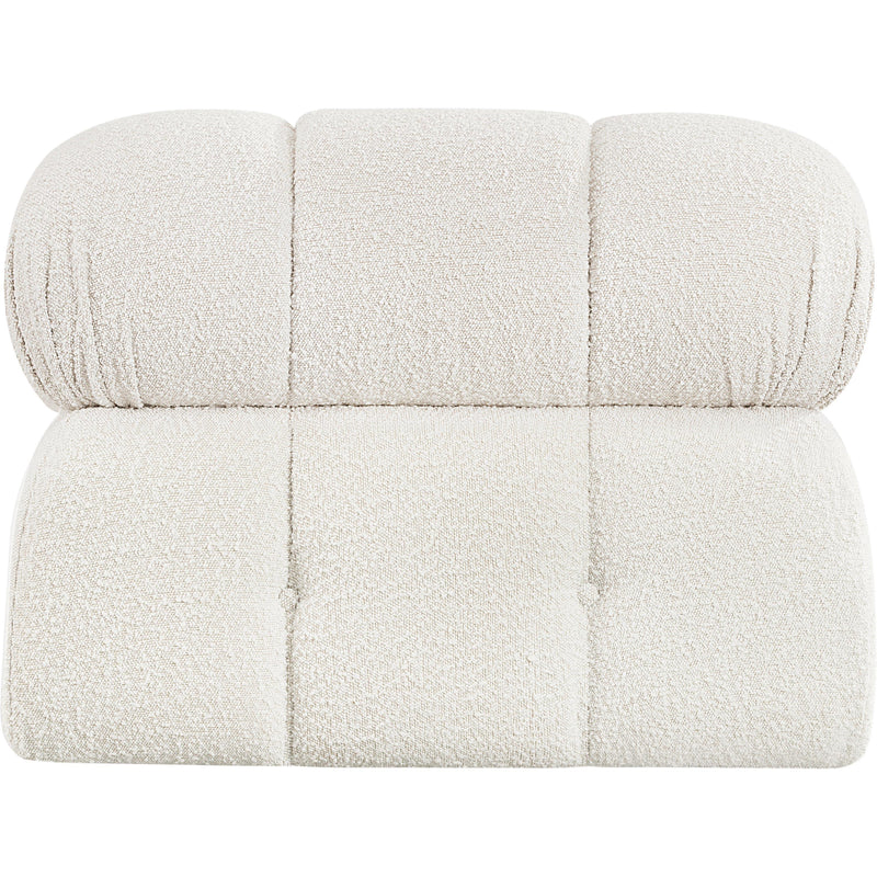 Meridian Ames Cream Boucle Fabric Armless IMAGE 3
