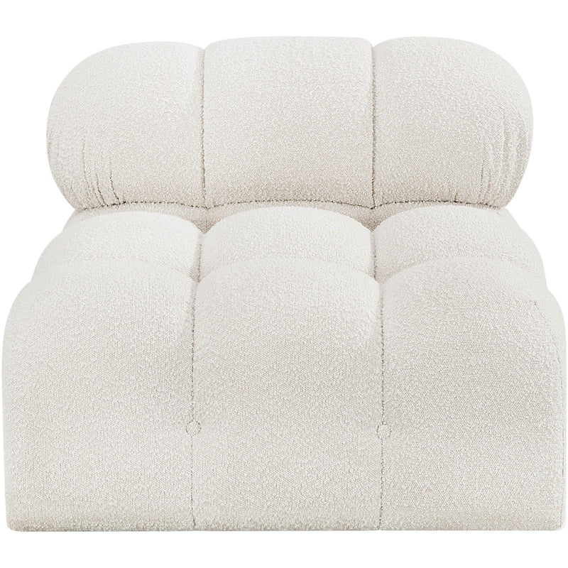 Meridian Ames Cream Boucle Fabric Armless IMAGE 4