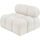 Meridian Ames Cream Boucle Fabric Armless IMAGE 6