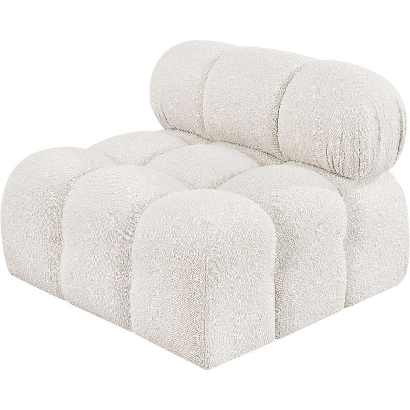 Meridian Ames Cream Boucle Fabric Armless IMAGE 6