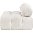 Meridian Ames Cream Boucle Fabric Armless IMAGE 7