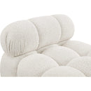 Meridian Ames Cream Boucle Fabric Armless IMAGE 8