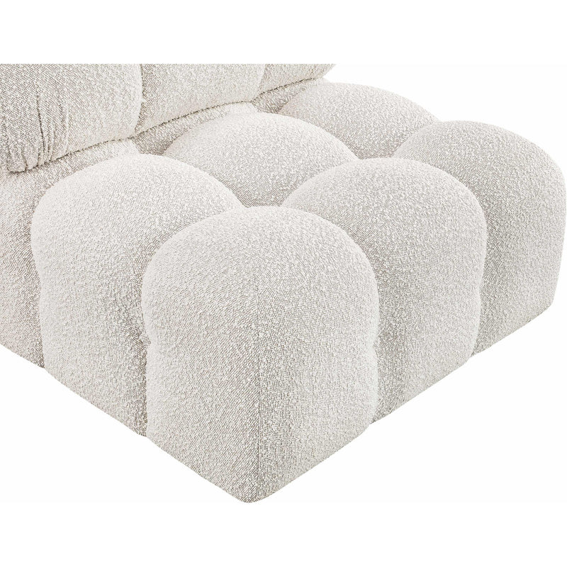 Meridian Ames Cream Boucle Fabric Armless IMAGE 9