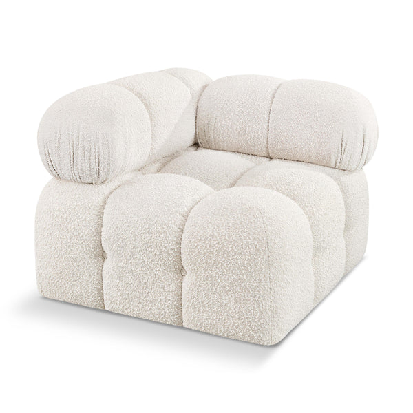 Meridian Ames Cream Boucle Fabric Corner IMAGE 1