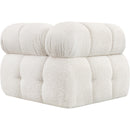 Meridian Ames Cream Boucle Fabric Corner IMAGE 3