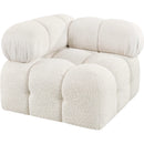 Meridian Ames Cream Boucle Fabric Corner IMAGE 4