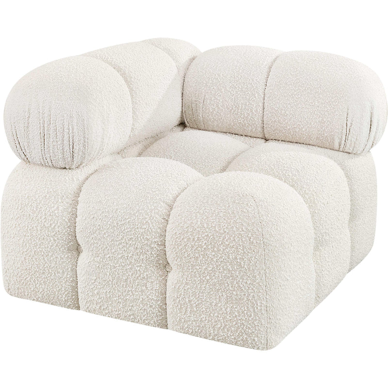 Meridian Ames Cream Boucle Fabric Corner IMAGE 4