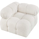 Meridian Ames Cream Boucle Fabric Corner IMAGE 5