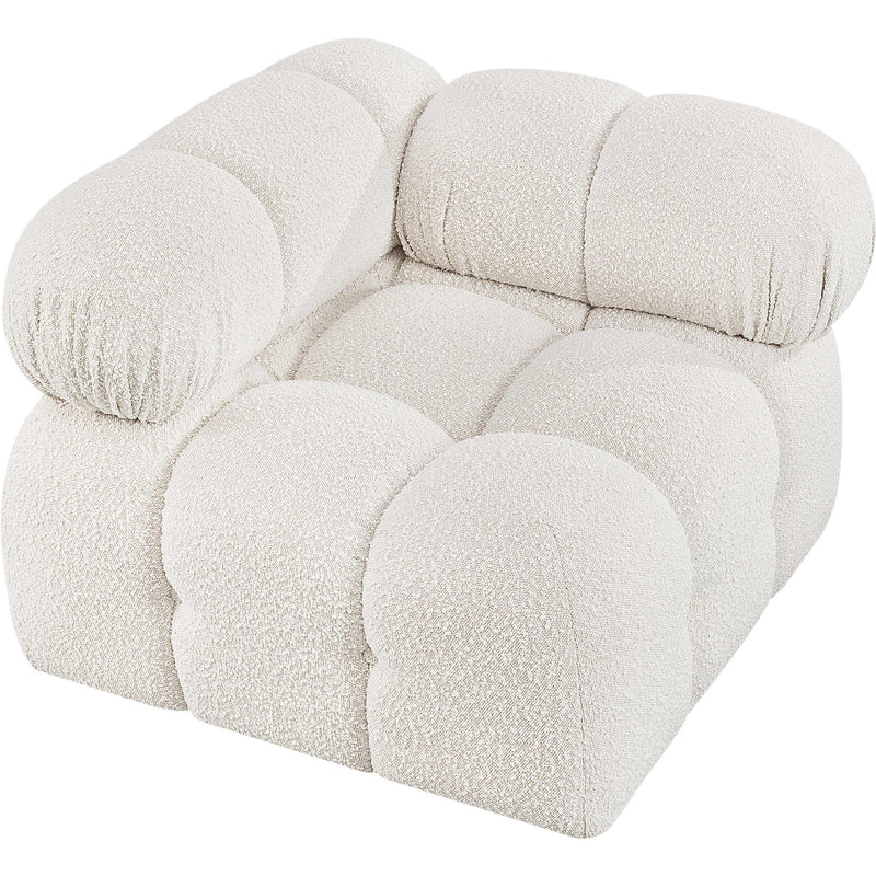 Meridian Ames Cream Boucle Fabric Corner IMAGE 5