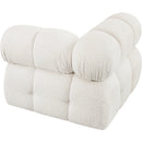 Meridian Ames Cream Boucle Fabric Corner IMAGE 6