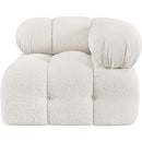 Meridian Ames Cream Boucle Fabric Corner IMAGE 7