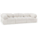 Meridian Ames Cream Boucle Fabric Modular Sofa IMAGE 11