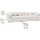 Meridian Ames Cream Boucle Fabric Modular Sofa IMAGE 12