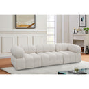 Meridian Ames Cream Boucle Fabric Modular Sofa IMAGE 2