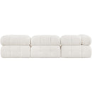 Meridian Ames Cream Boucle Fabric Modular Sofa IMAGE 3