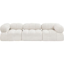 Meridian Ames Cream Boucle Fabric Modular Sofa IMAGE 4