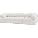 Meridian Ames Cream Boucle Fabric Modular Sofa IMAGE 6