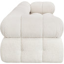 Meridian Ames Cream Boucle Fabric Modular Sofa IMAGE 7