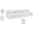 Meridian Ames Cream Boucle Fabric Modular Sofa IMAGE 10