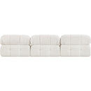 Meridian Ames Cream Boucle Fabric Modular Sofa IMAGE 3