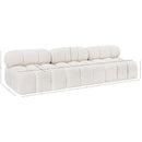 Meridian Ames Cream Boucle Fabric Modular Sofa IMAGE 9