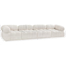 Meridian Ames Cream Boucle Fabric Modular Sofa IMAGE 11