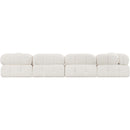 Meridian Ames Cream Boucle Fabric Modular Sofa IMAGE 3