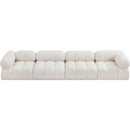 Meridian Ames Cream Boucle Fabric Modular Sofa IMAGE 5