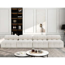 Meridian Ames Cream Boucle Fabric Modular Sofa IMAGE 2