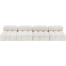 Meridian Ames Cream Boucle Fabric Modular Sofa IMAGE 5