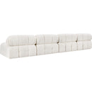 Meridian Ames Cream Boucle Fabric Modular Sofa IMAGE 6