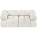 Meridian Ames Cream Boucle Fabric Modular Sofa IMAGE 5