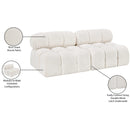 Meridian Ames Cream Boucle Fabric Modular Sofa IMAGE 10