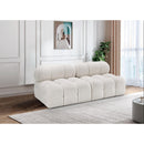 Meridian Ames Cream Boucle Fabric Modular Sofa IMAGE 2
